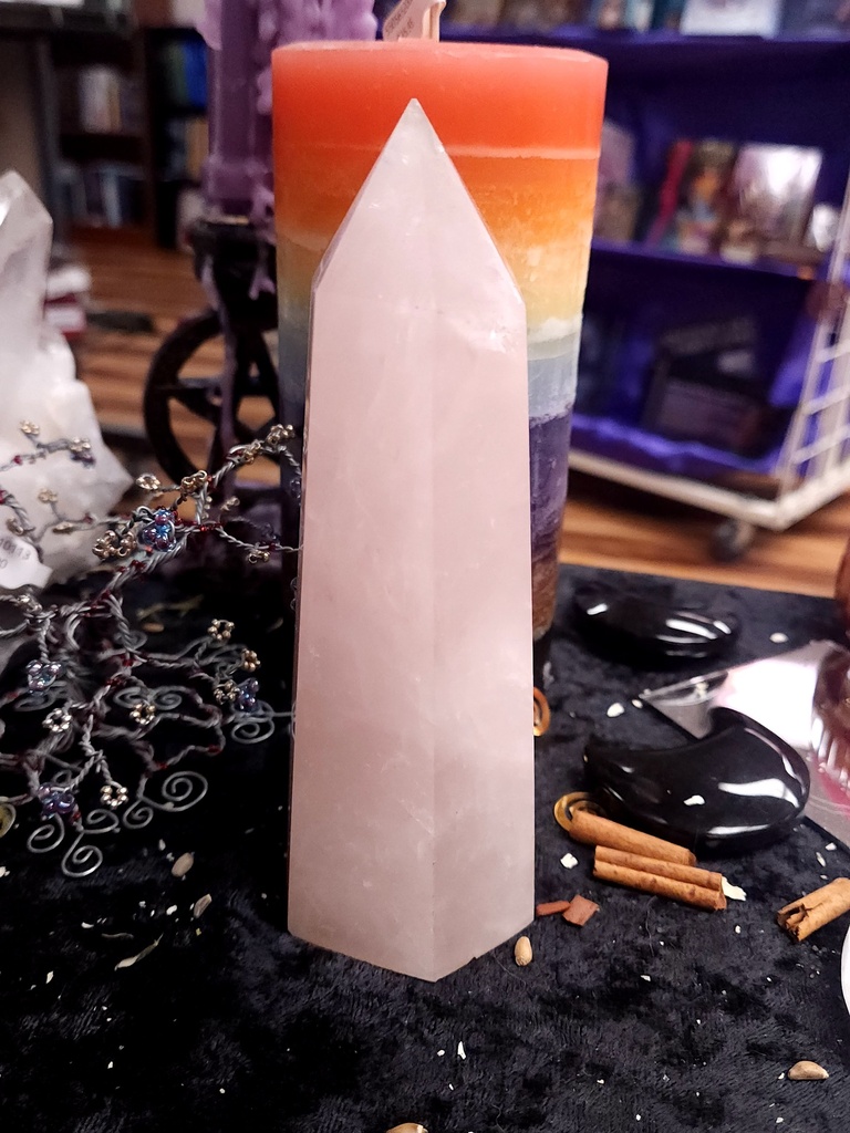 Rose Quartz Crystal Tower 160mm