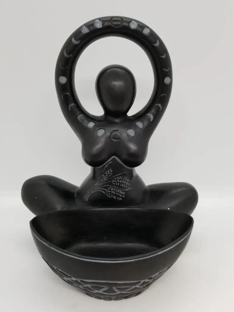 [571311067806] Black Offering Bowl Moon Goddess