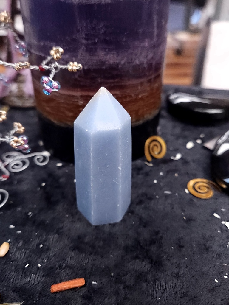 Angelite Crystal Tower 60mm