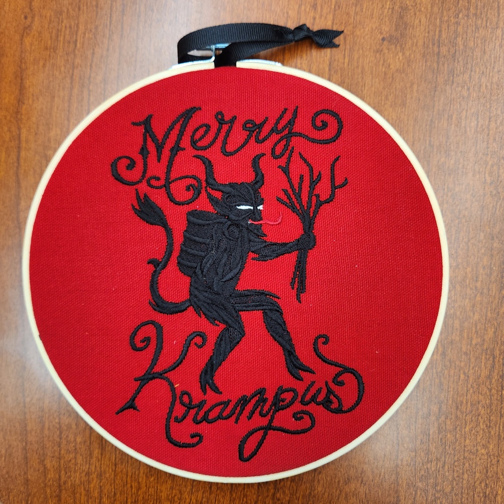 [11358] "Merry Krampus" Ornamental Hoop