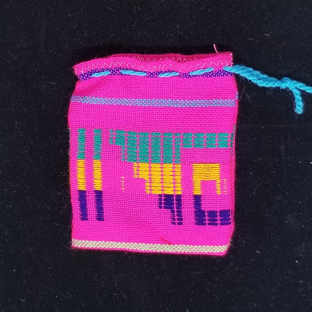 [9930014306] Woven Pink Cotton Pouch