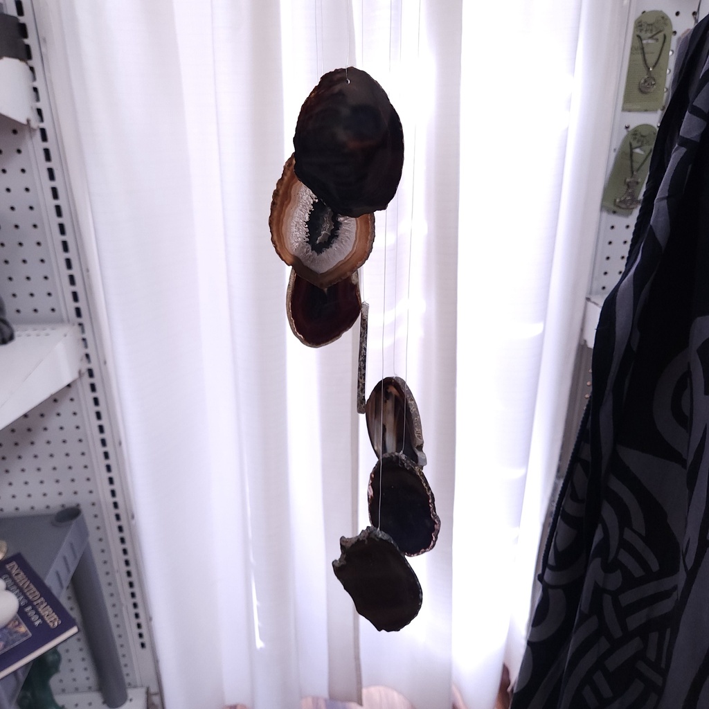 [10792] Large Black Agate Windchimes