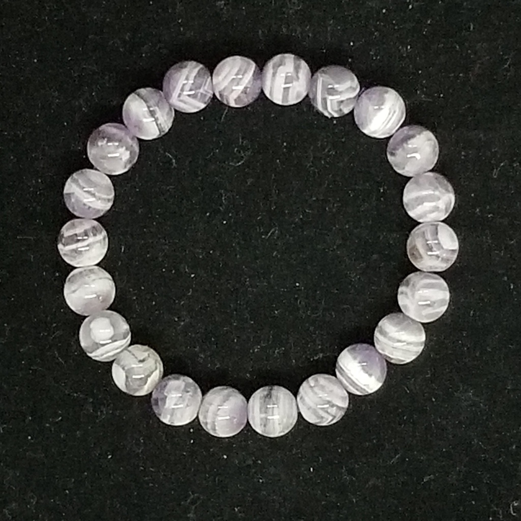 Crystal Bracelets - Chevron Amethyst, 8 mm