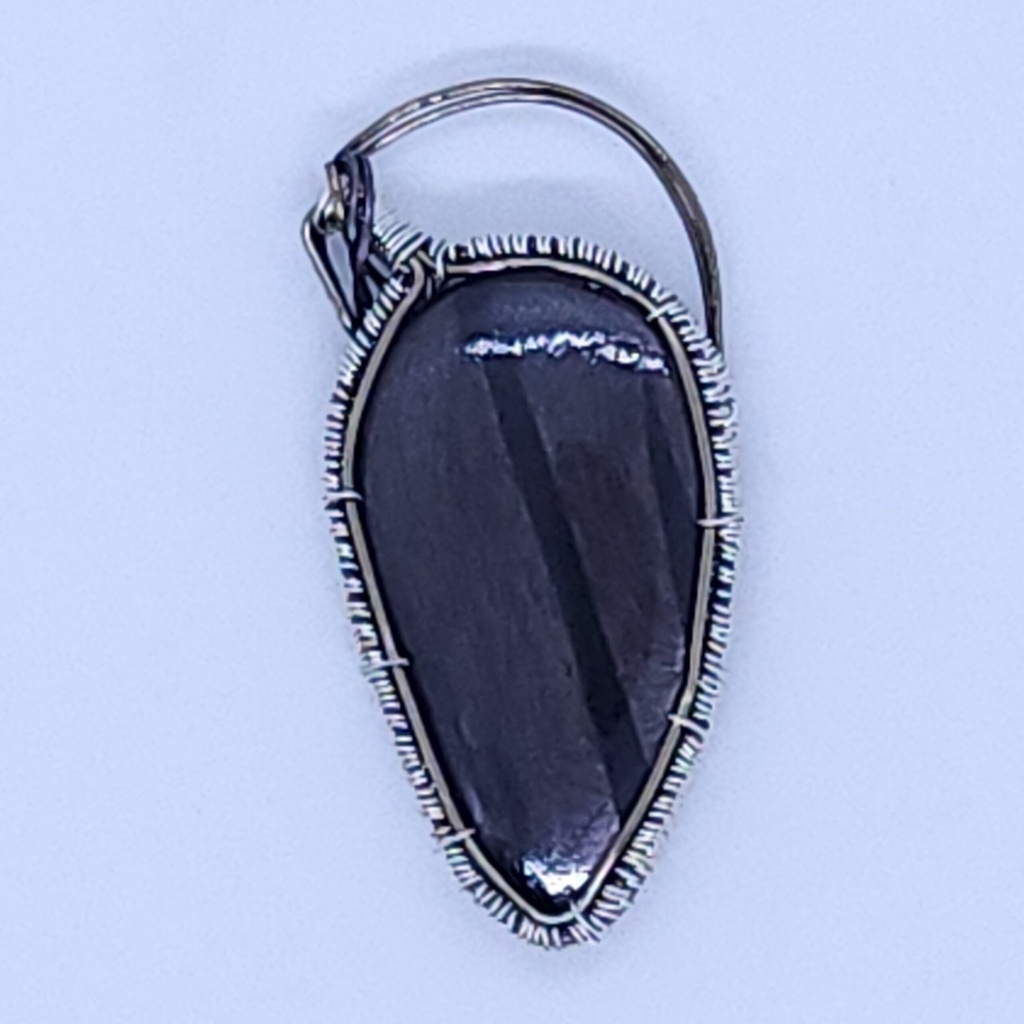 [07150435207] Hypersthene Wire-Wrapped Pendant