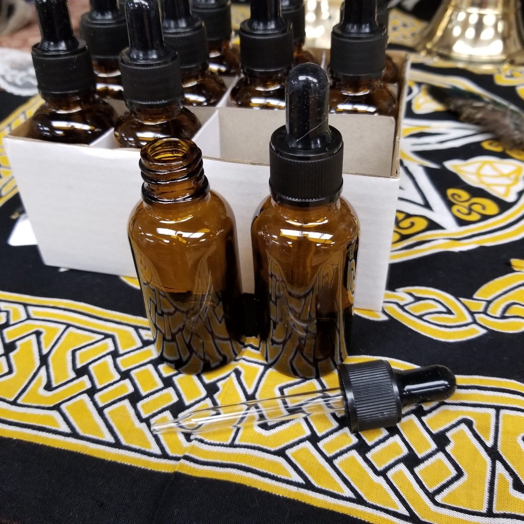[0121040901] Amber Glass Dropper Bottles